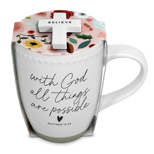 18 oz Inspirational Mug &amp; Cross Gift Set