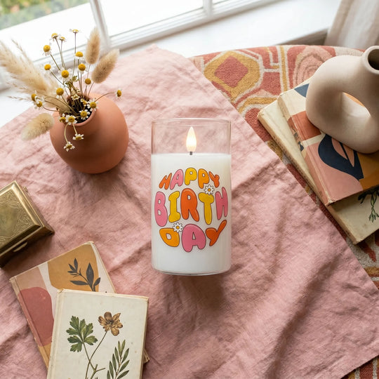 Happy Birthday Flameless Candle With Remote