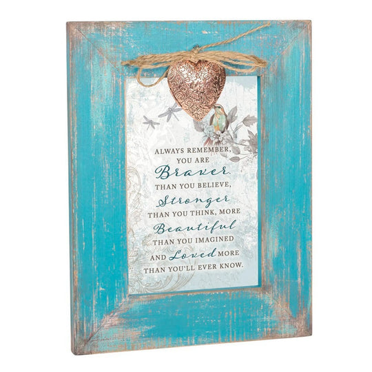 Braver Stronger Loved 4x6 Photo Frame