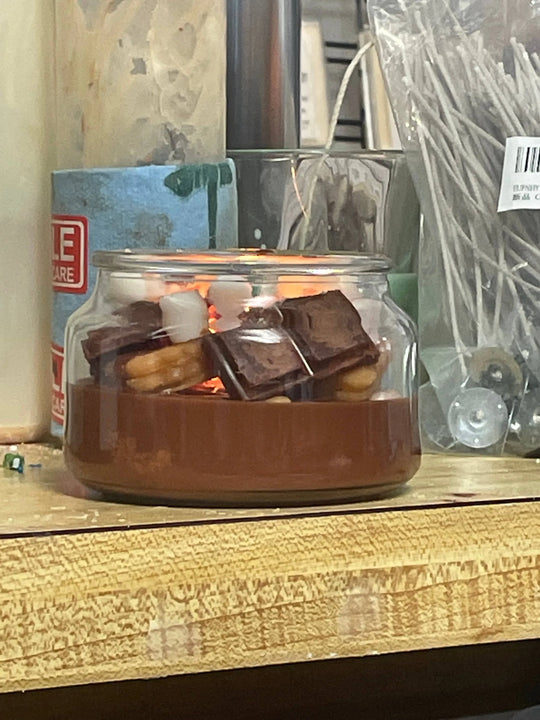 Handcrafted S’mores Dessert Soy Candle – 10 oz