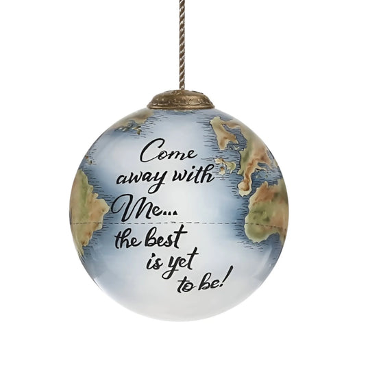 Hand-Painted Glass Globe Travel Ornament