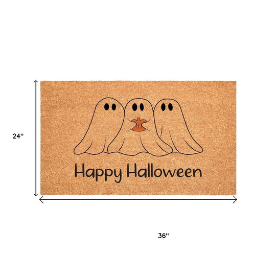 Happy Halloween Outdoor Coir Door Mat 24" x 36"