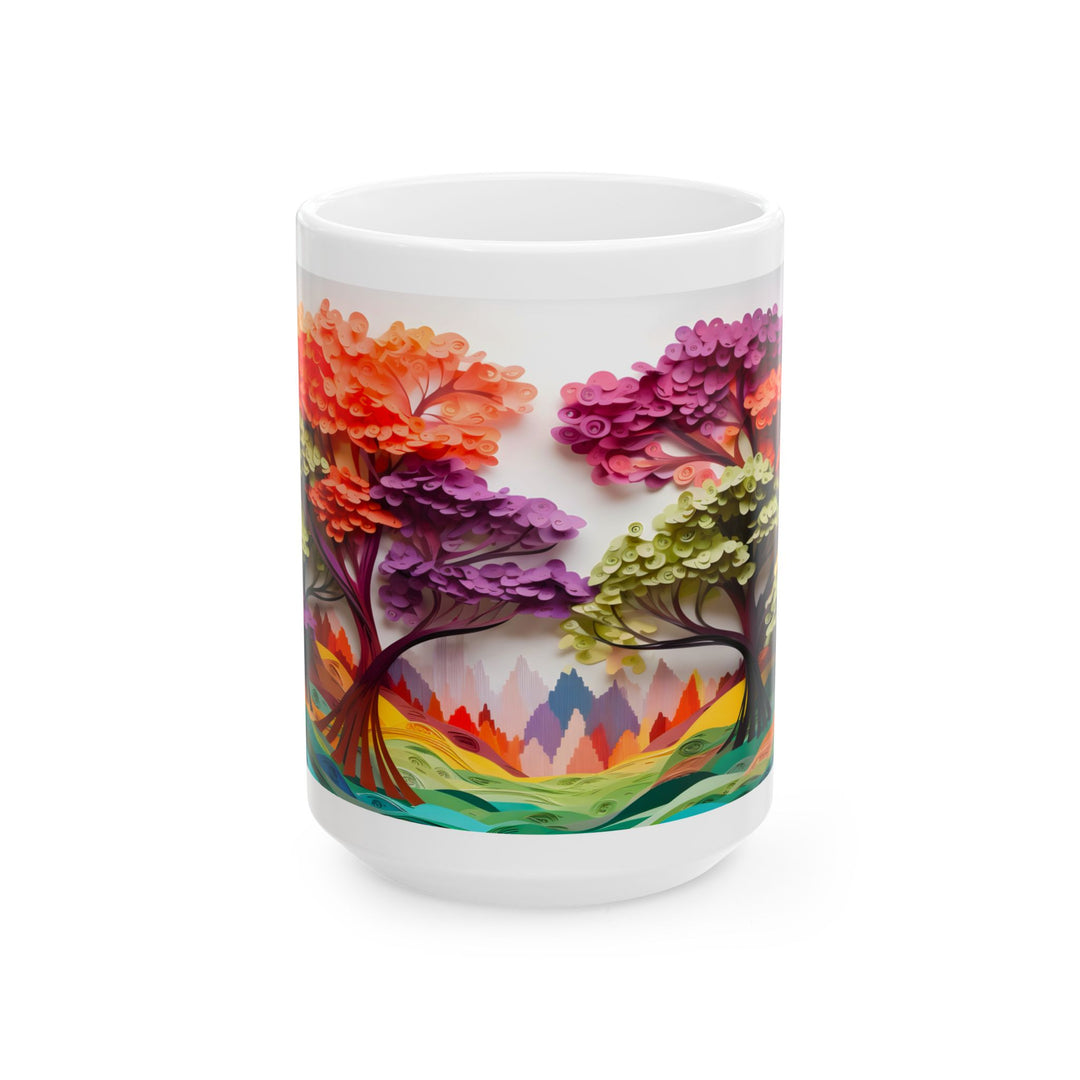 Autumn Layers Ceramic Mug – Cozy Art in Every Sip