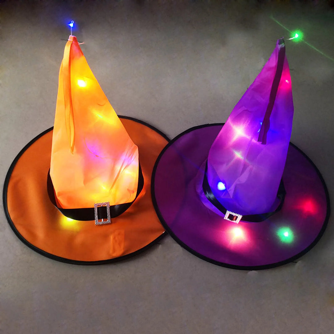 LED Glowing Witch Hat Halloween Costume Accessory