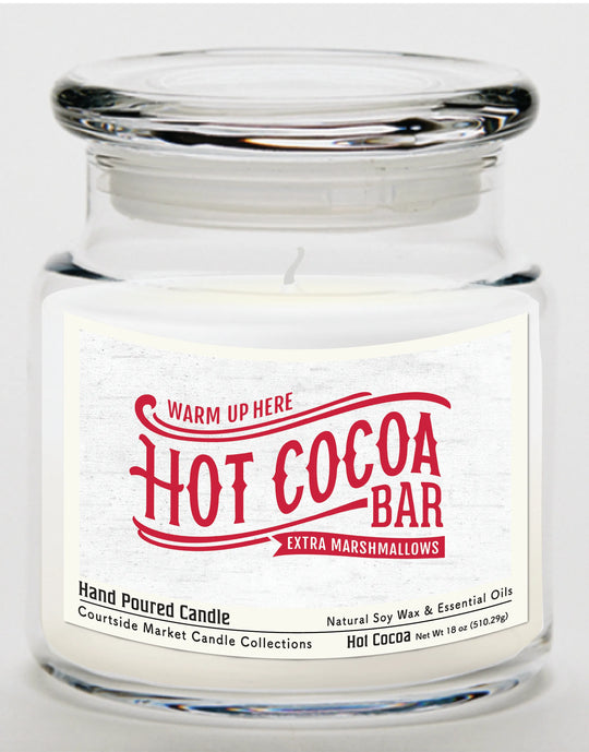 Hot Cocoa Bar 18 oz Soy Wax Jar Candle