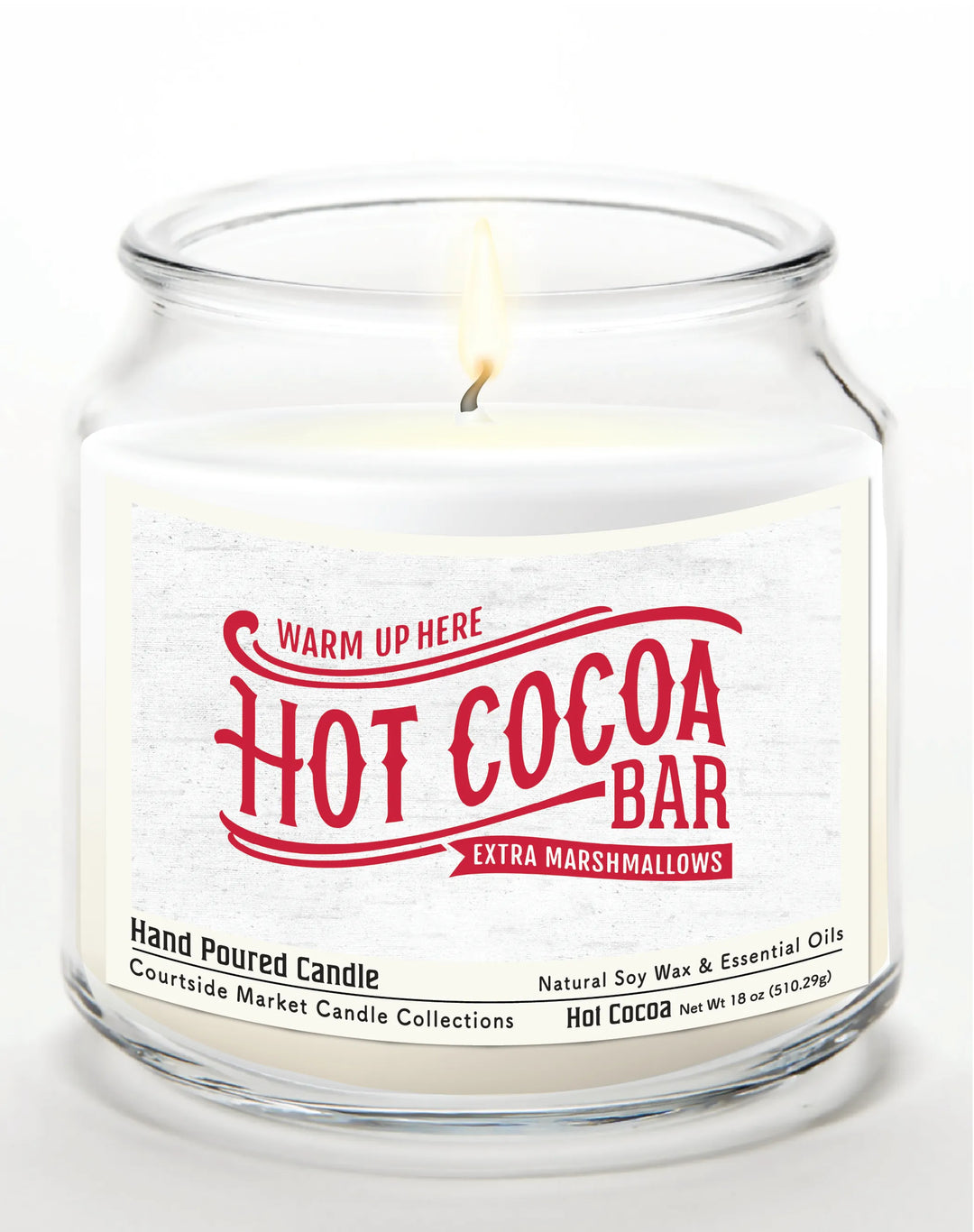 Hot Cocoa Bar 18 oz Soy Wax Jar Candle