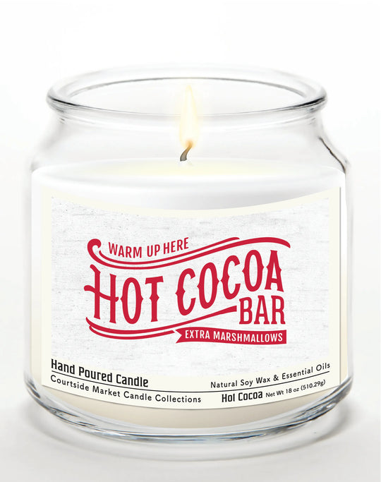 Hot Cocoa Bar 18 oz Soy Wax Jar Candle