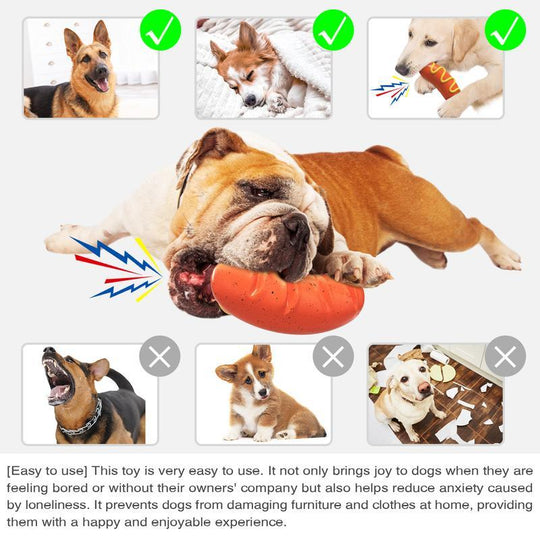 Tough Rubber Dog Chew Toy