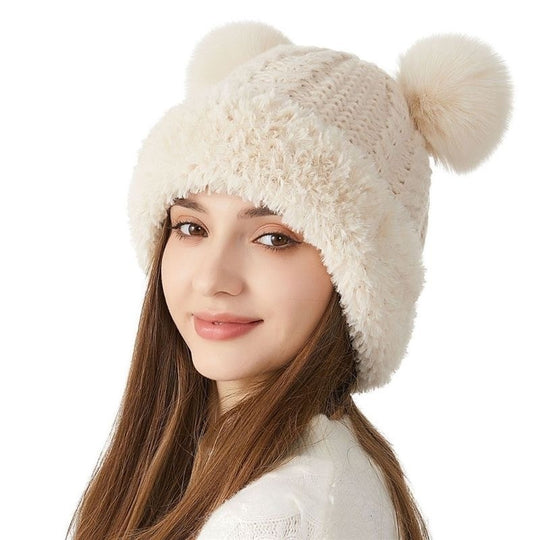 Cozy Double Pom-Pom Winter Knit Beanie