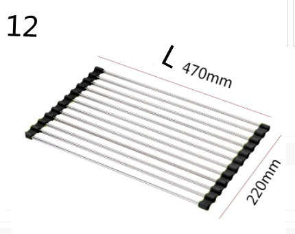 Metal grid with dimensions labeled on a white background