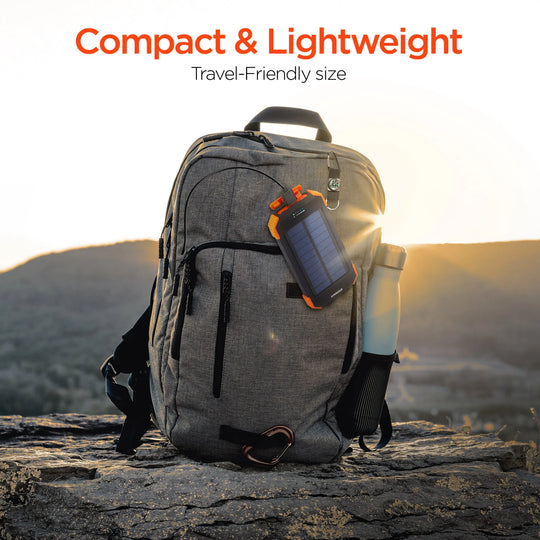 10,000mAh Solar Wireless Power Bank with Flashlight