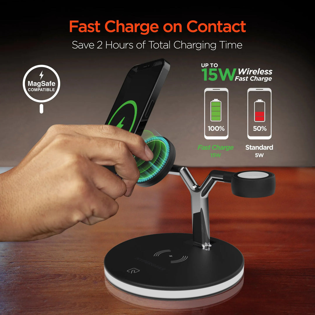 HyperGear MaxCharge 3-in-1 Wireless Charging Stand