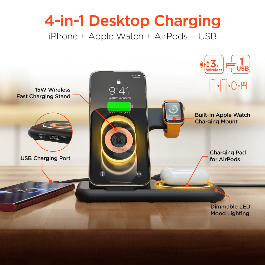 HyperGear 4-in-1 Wireless Charging Stand