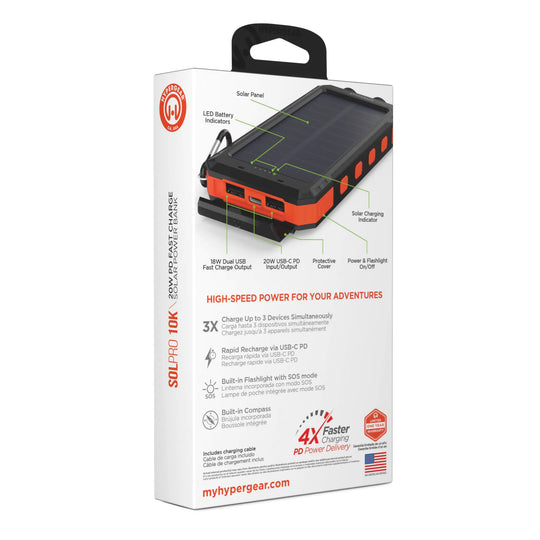 HyperGear SolPro 10K Solar Power Bank