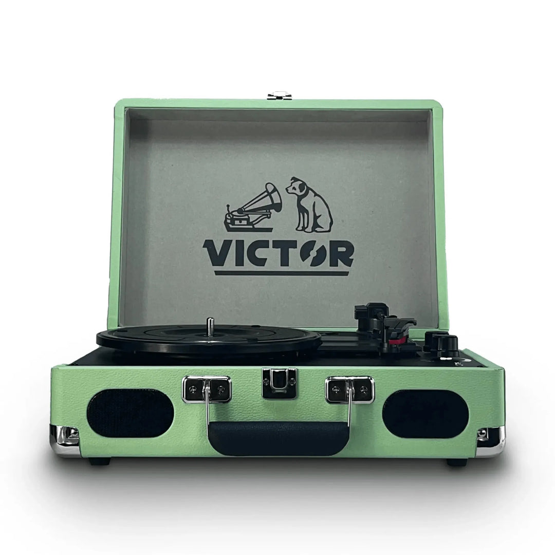 Metro Plus Portable Dual Bluetooth Suitcase Turntable