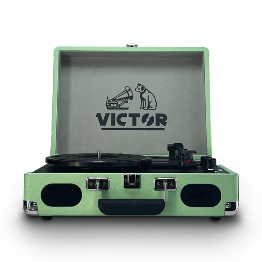Metro Plus Portable Dual Bluetooth Suitcase Turntable