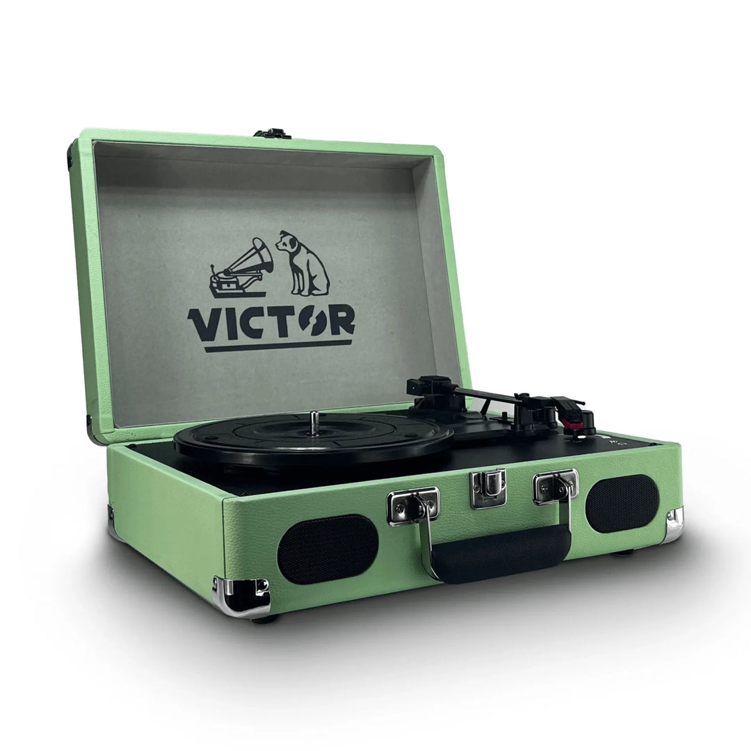 Metro Plus Portable Dual Bluetooth Suitcase Turntable