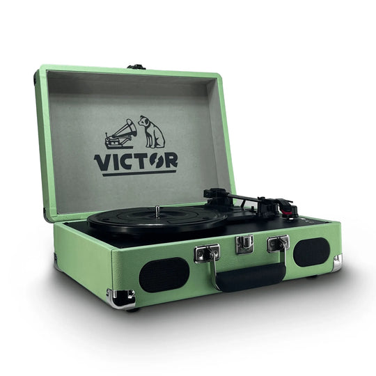 Metro Plus Portable Dual Bluetooth Suitcase Turntable