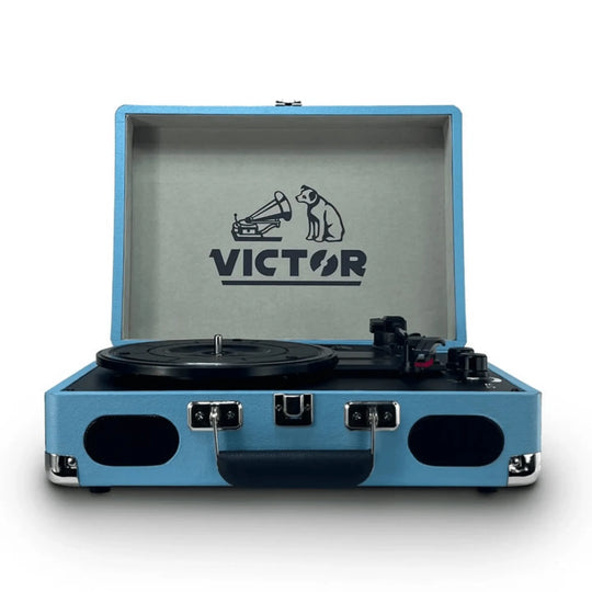 Metro Plus Portable Dual Bluetooth Suitcase Turntable