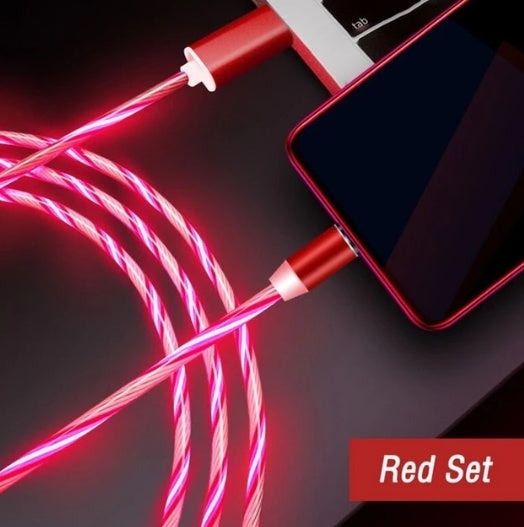 Magnetic LED Charging Cable for iPhone, Android &amp; USB-C