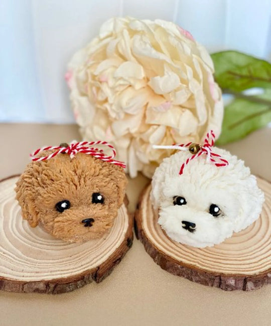 Cute Puppy Head Soy Wax Candle for Dog Lovers