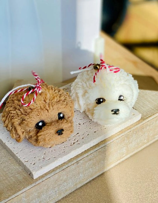 Cute Puppy Head Soy Wax Candle for Dog Lovers