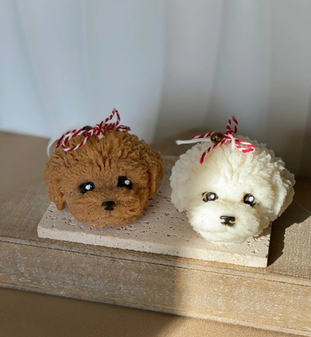 Cute Puppy Head Soy Wax Candle for Dog Lovers