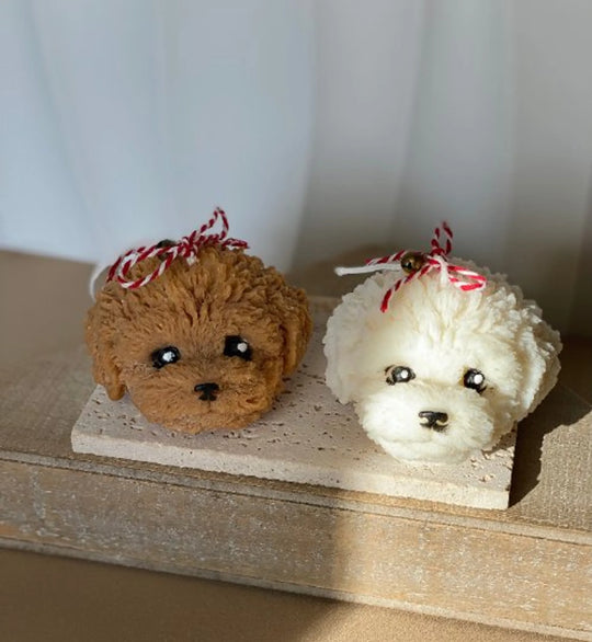 Cute Puppy Head Soy Wax Candle for Dog Lovers