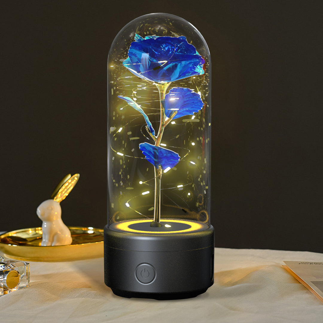Rose LED Night Light with Bluetooth Speaker