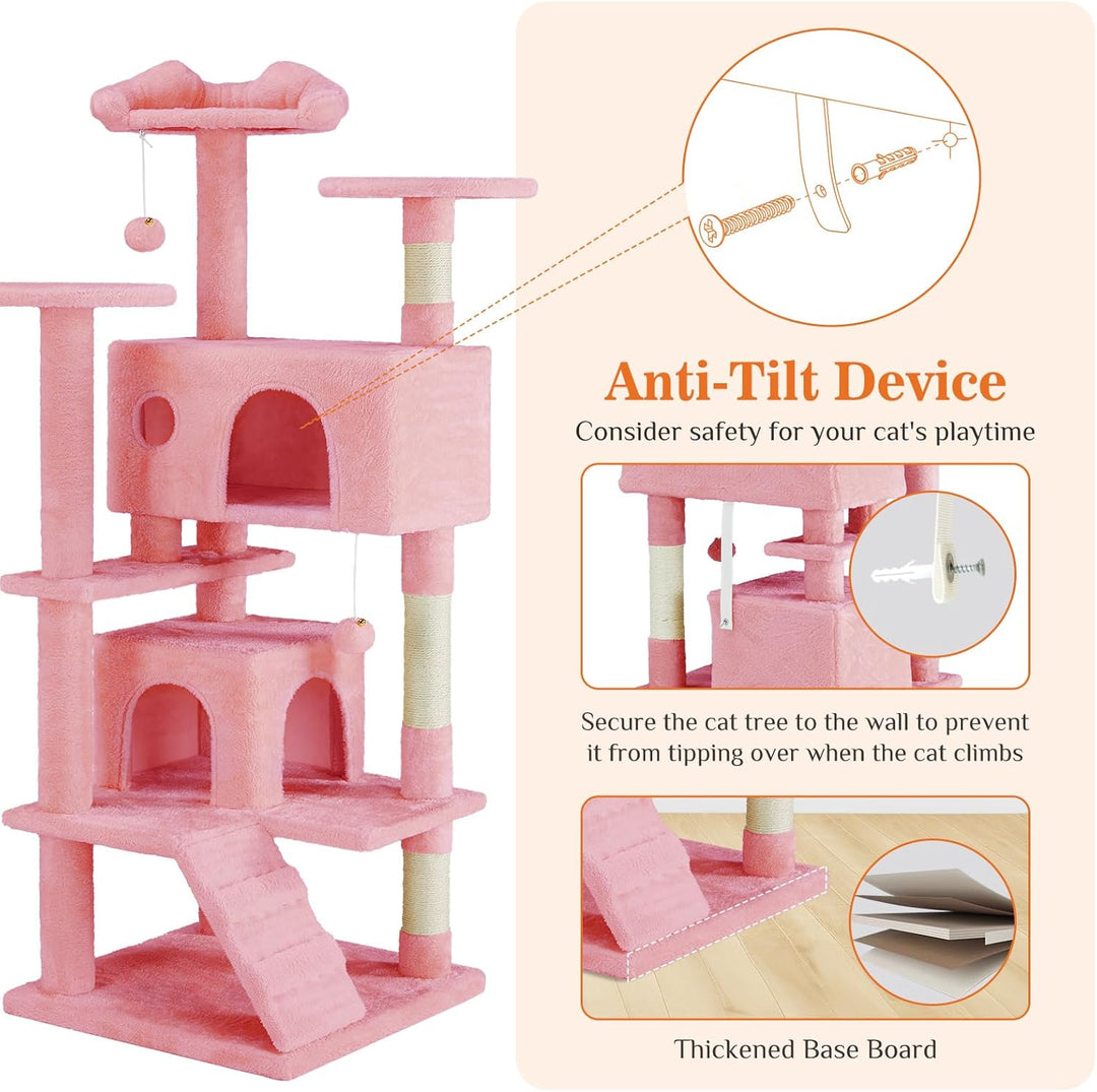 54-Inch Multi-Level Cat Tree Tower