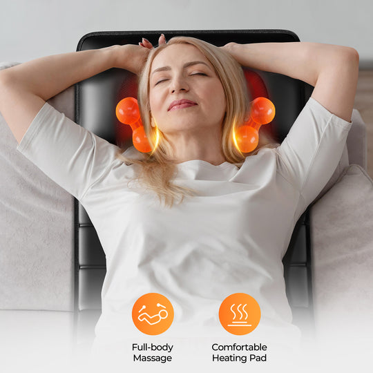 Foldable Heated Massage Mattress with Timer