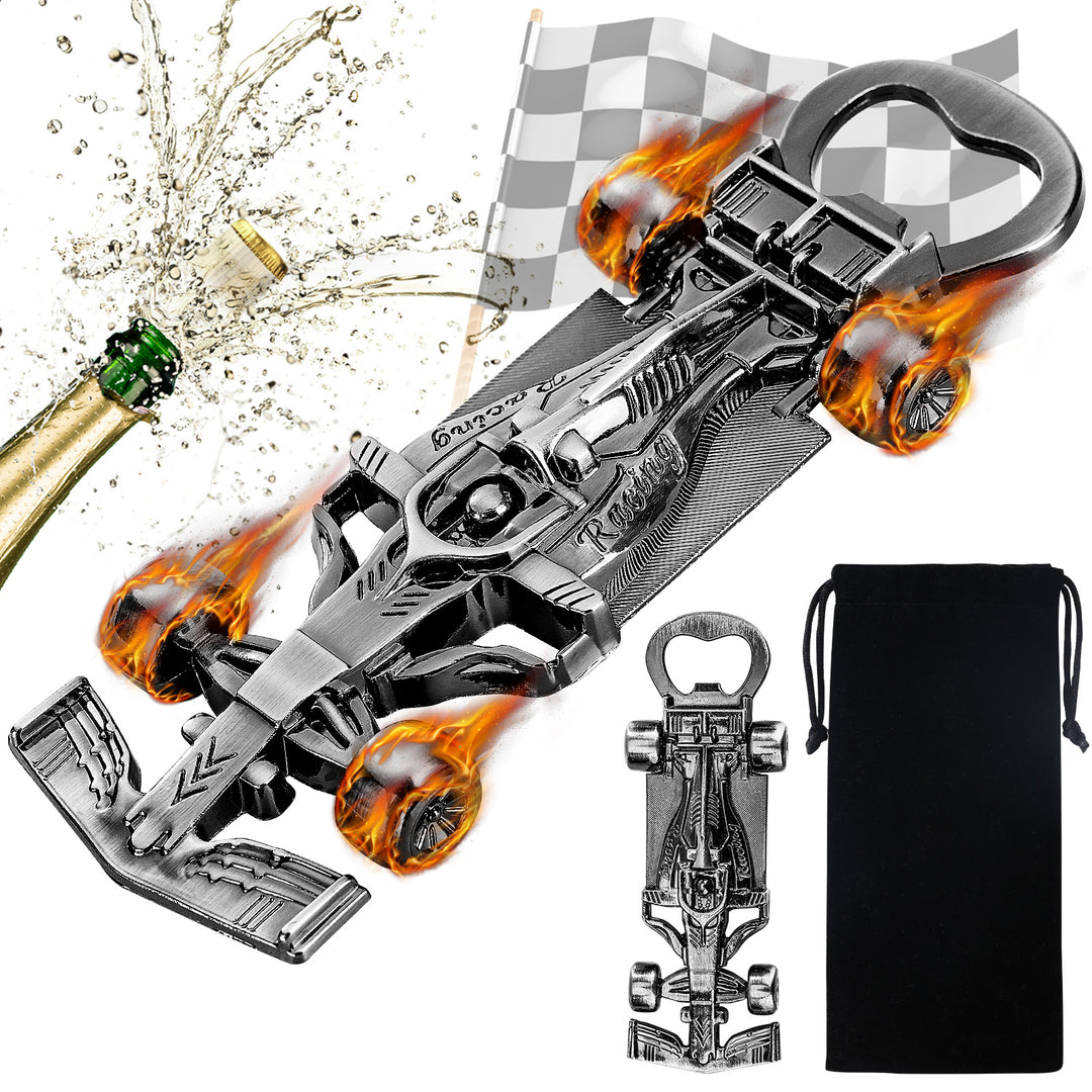 Racing car-inspired bottle opener