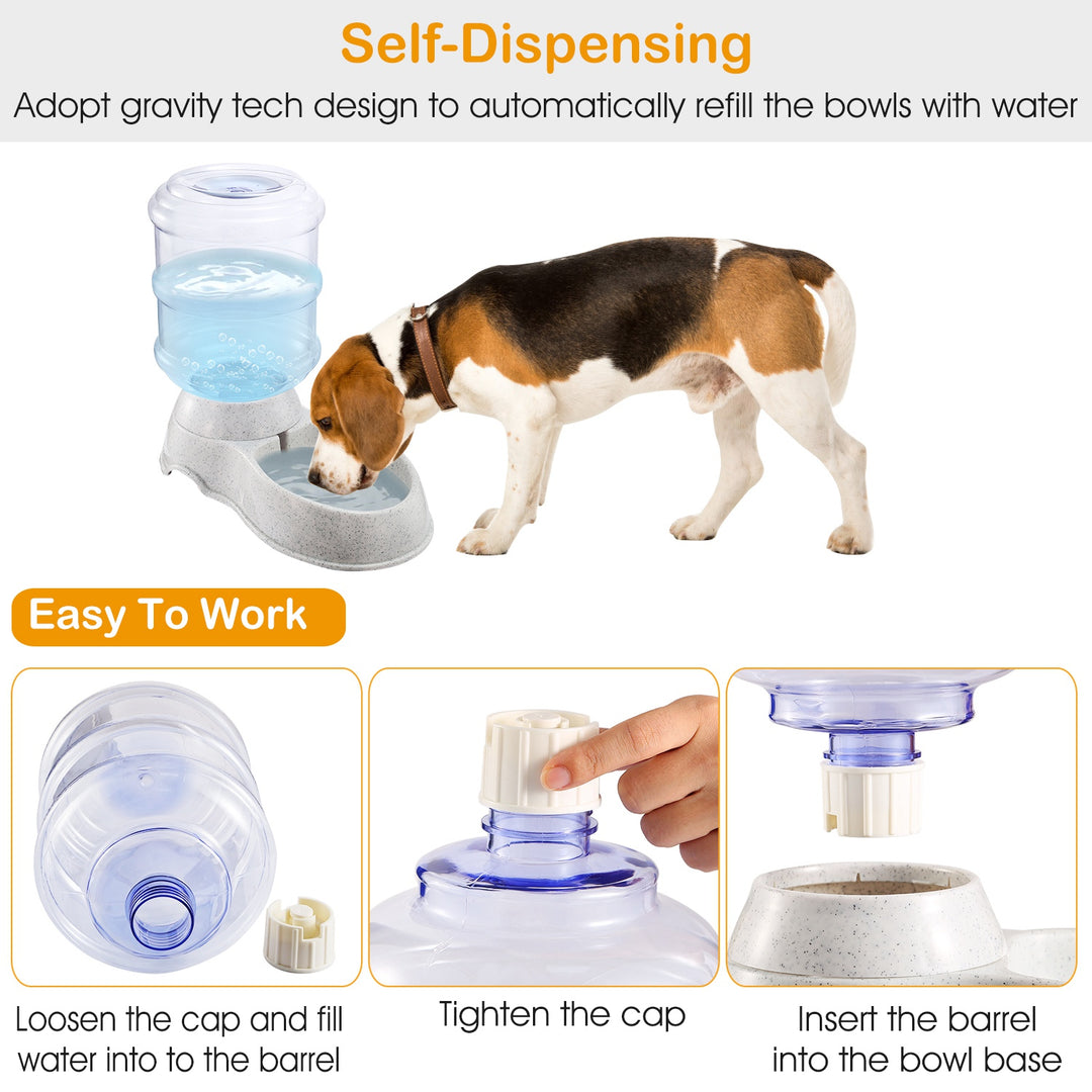 1-Gallon Gravity Water Dispenser for Cats &amp; Dogs