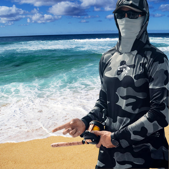 Sun Protection Fishing Hoodie with Face Cover