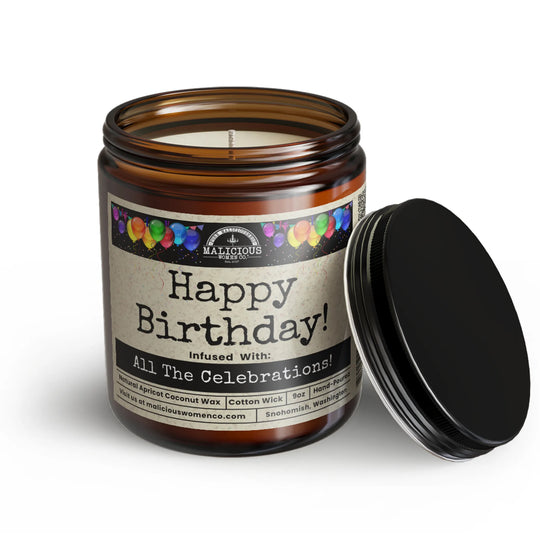 Happy Birthday 9 oz Cranberry Woods Candle