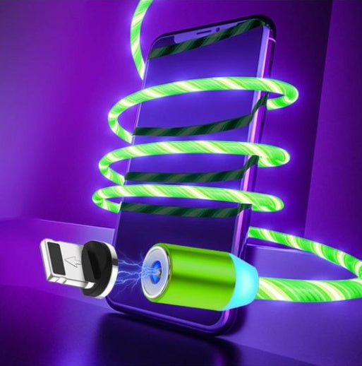 Magnetic LED Charging Cable for iPhone, Android &amp; USB-C