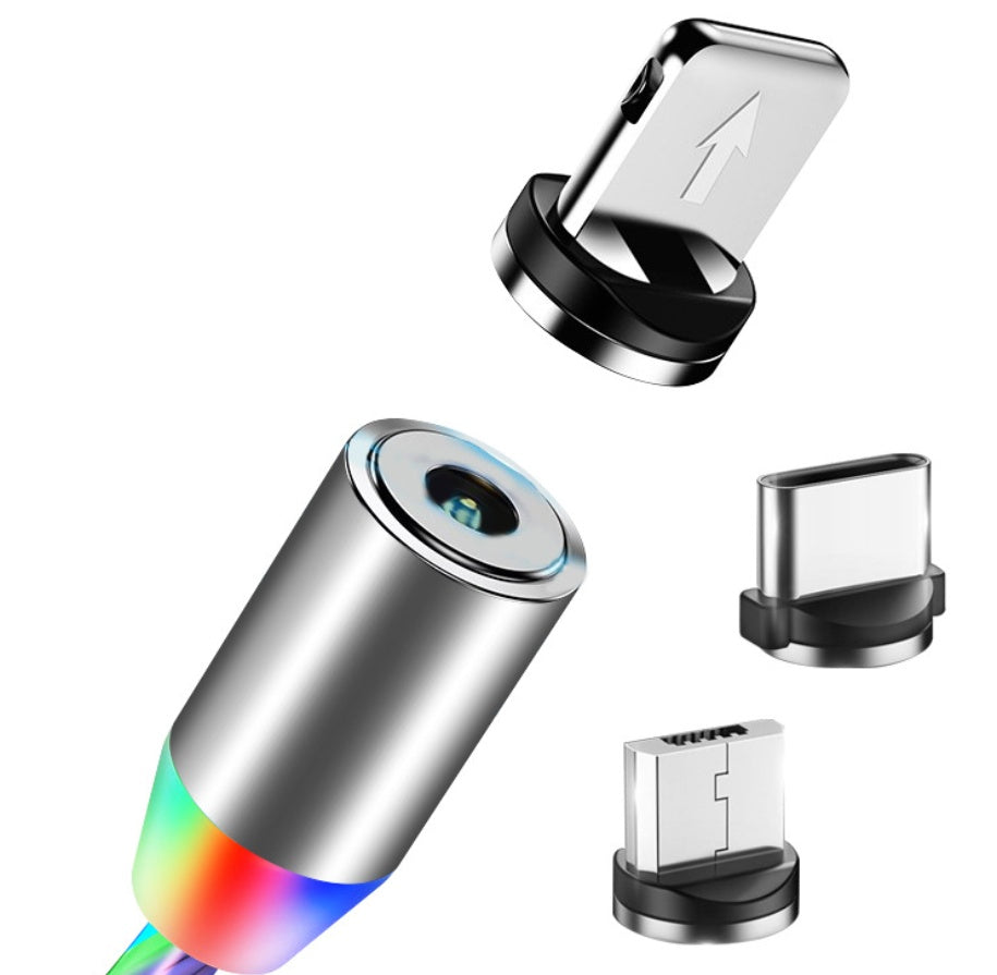Magnetic LED Charging Cable for iPhone, Android &amp; USB-C