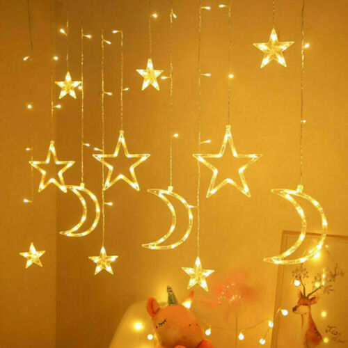 LED Star Curtain String Lights