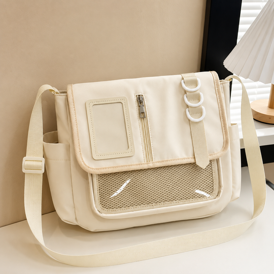 Y2K Transparent Nylon Crossbody Messenger Bag