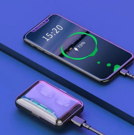 PowerBank Bluetooth Earbuds with LED Display