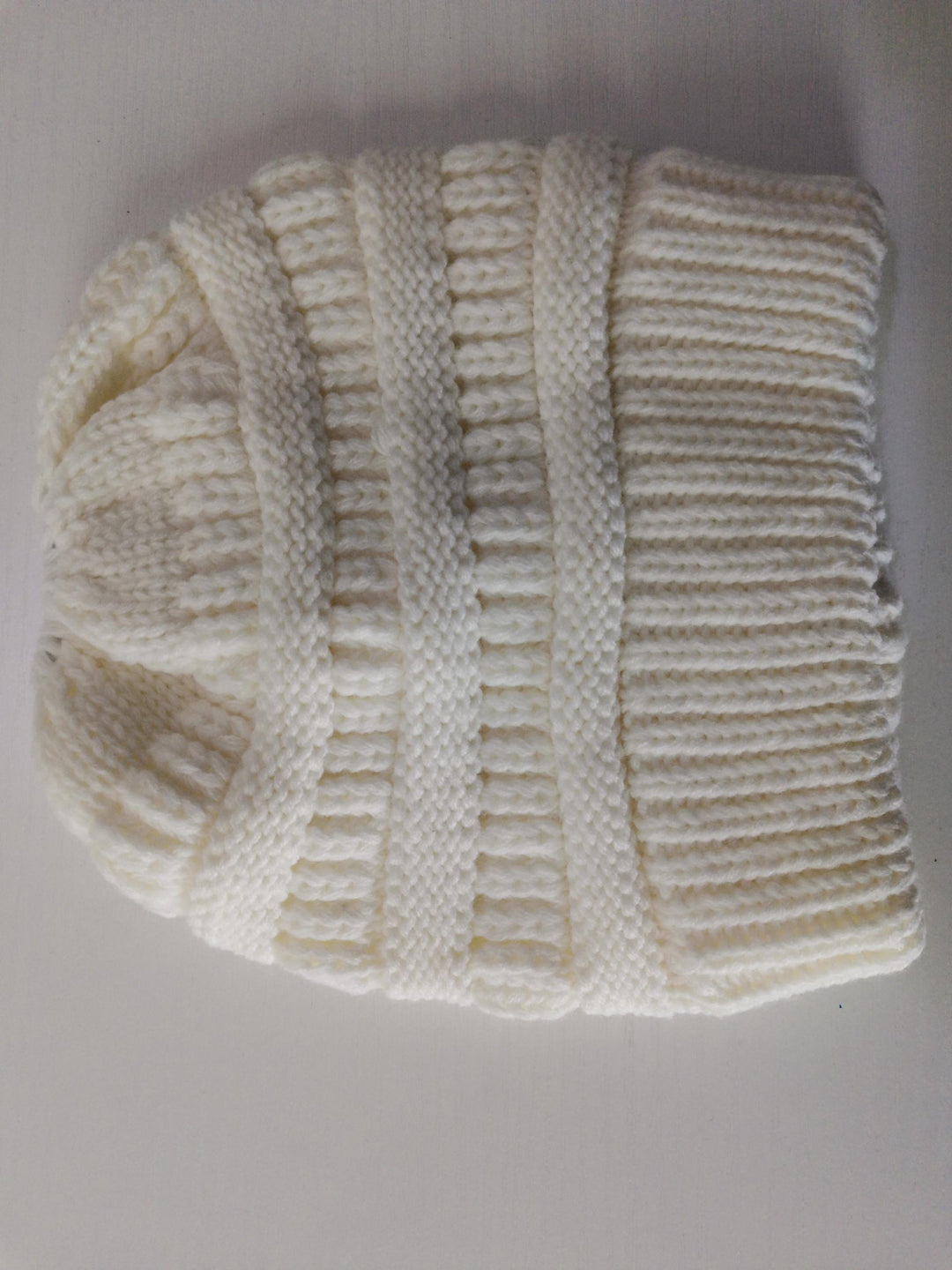 Knit Ponytail Beanie Hat for Women