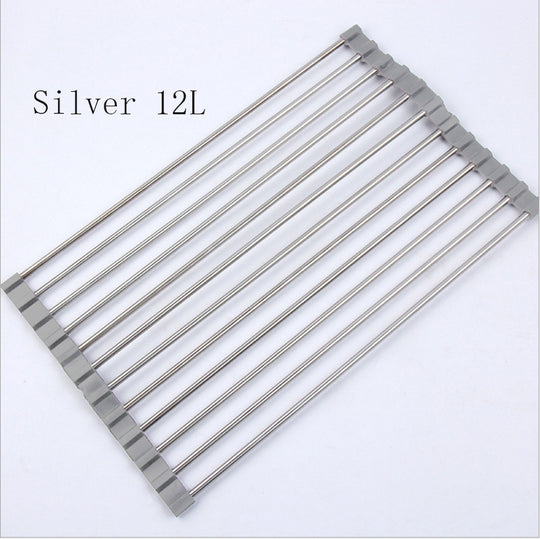Silver metal rack with &