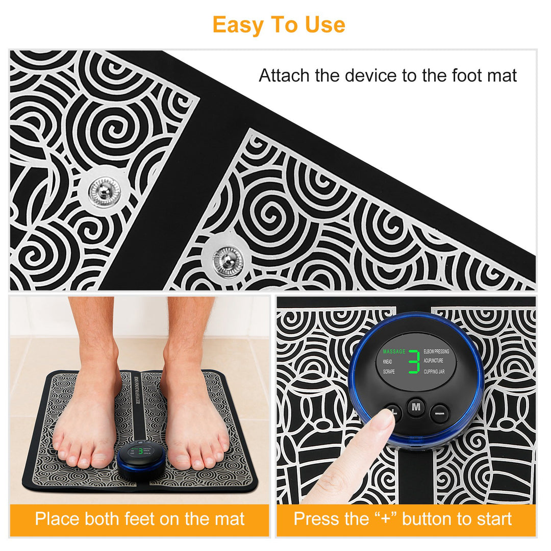 Rechargeable EMS Foot Massage Pad