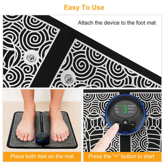 Rechargeable EMS Foot Massage Pad
