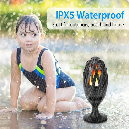 LED Flame Bluetooth Speaker with Flickering Torch Light