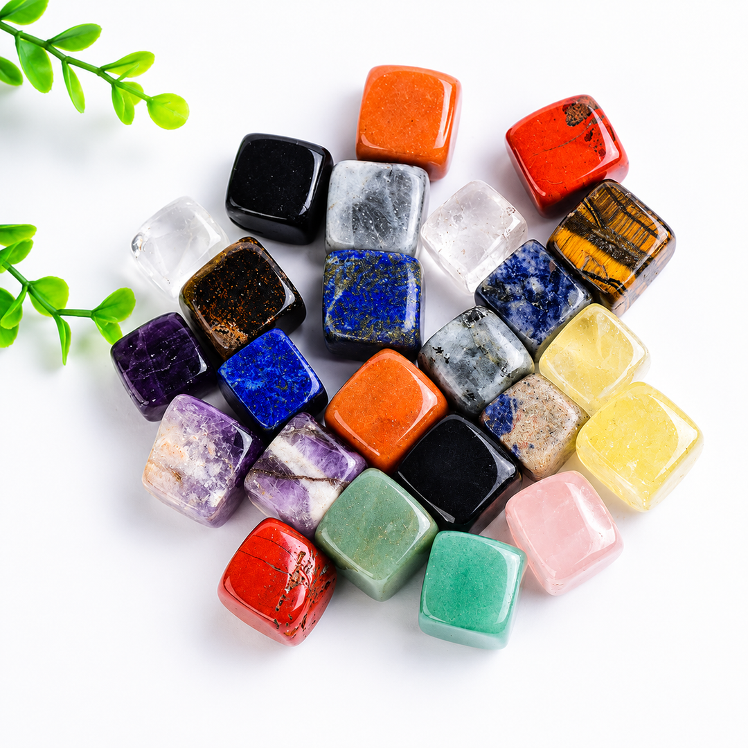Natural Crystal Aromatherapy Diffuser Stone Cube Set