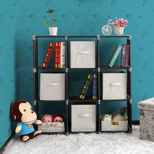 9-Cube 3-Tier Storage Organizer Shelf