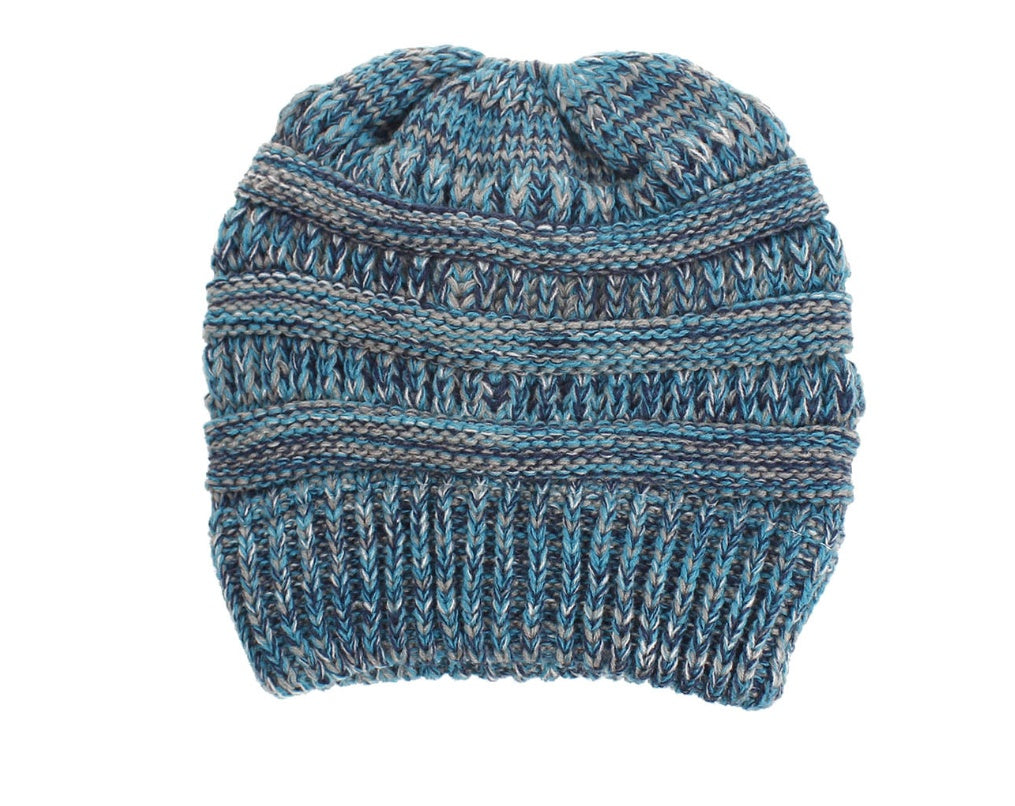 Knit Ponytail Beanie Hat for Women