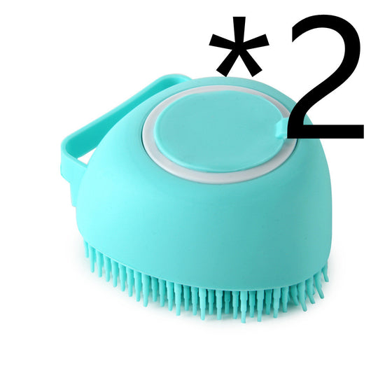 Pet Bath &amp; Massage Brush with Built-In Shampoo Dispenser