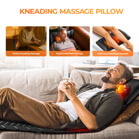 Foldable Heated Massage Mattress with Timer